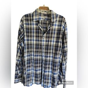Express plaid fitted shirt
